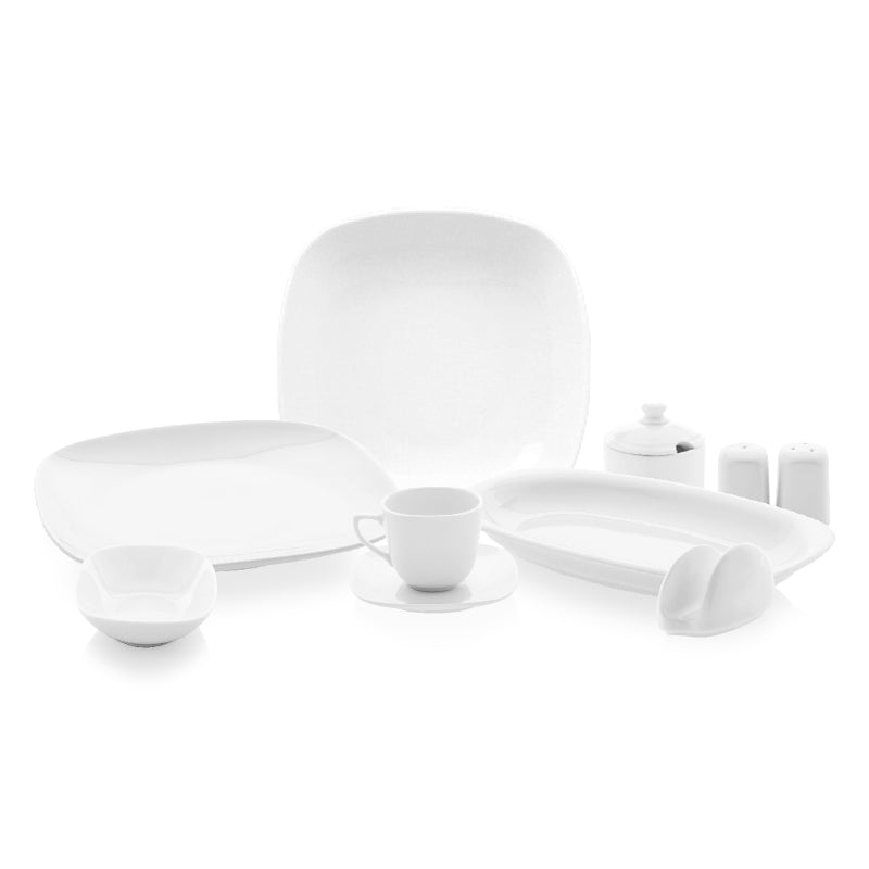 22 Cm Gural Porselen Mimoza Tiefenteller aus Porzellan Set 12 Stk