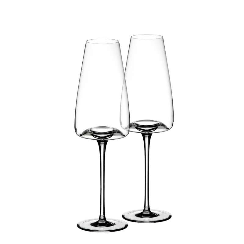 28 Cl Zieher Vision Rich Champagneglas van glas Set van 2 stuks