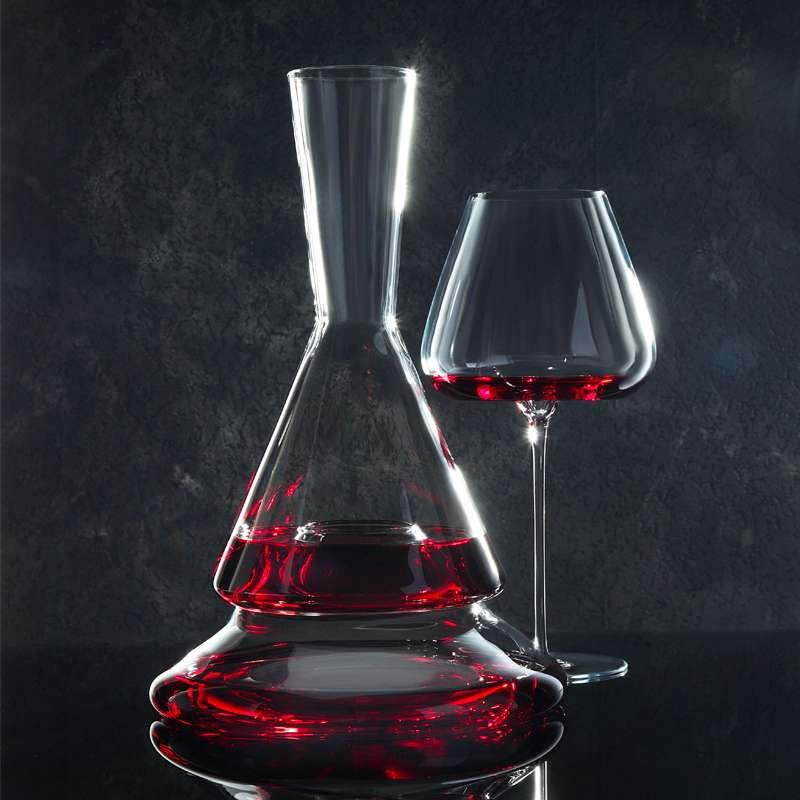 175 Cl Zieher Dubbele karaf van borosilicaatglas