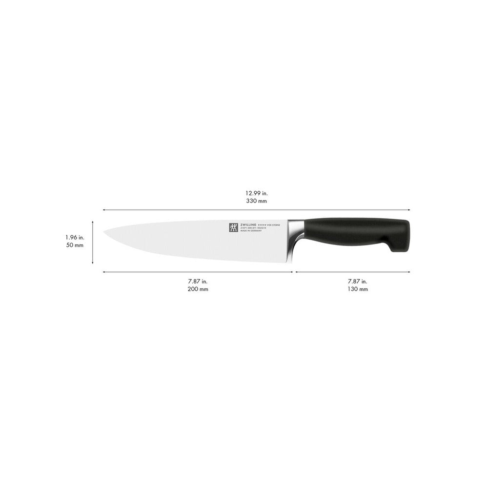 20 cm - Zwilling 4 Stars Cuchillo De Chef En Acero Inoxidable