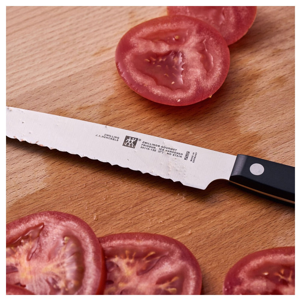 13 cm - Zwilling Gourmet Gekarteld Universeel Mes In Roestvrij Staal