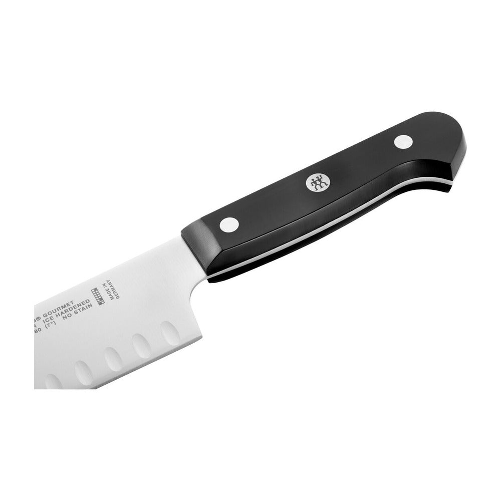 18 cm - Zwilling Gourmet Santoku Mes Met Kuiltjes In Roestvrij Staal