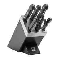 Zwilling Gourmet knife set with stainless steel block - set of 7 pieces