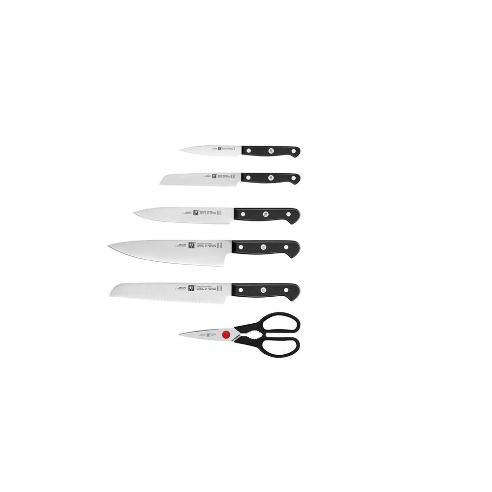 Zwilling Gourmet knife set with stainless steel block - set of 7 pieces