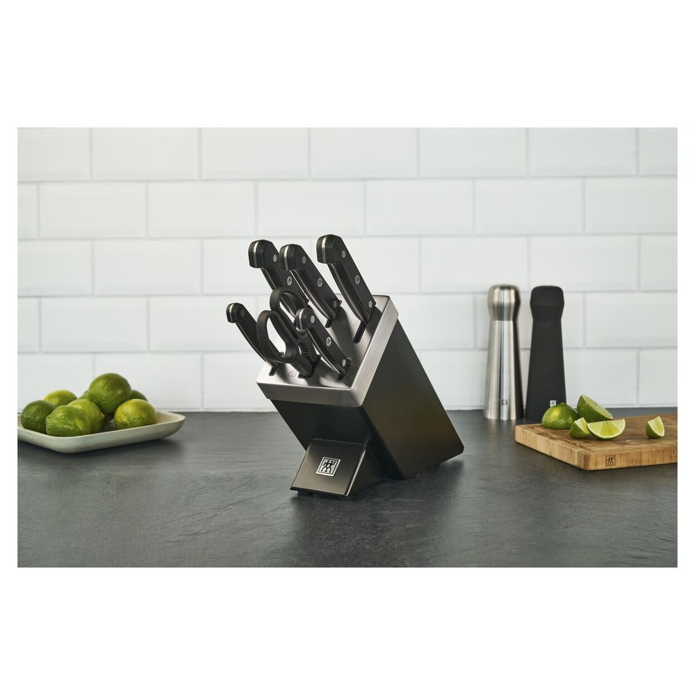 Zwilling Gourmet knife set with stainless steel block - set of 7 pieces