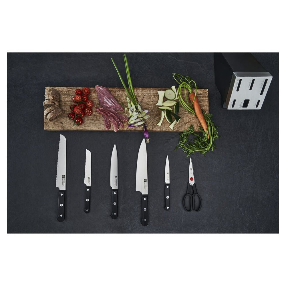 Zwilling Gourmet knife set with stainless steel block - set of 7 pieces