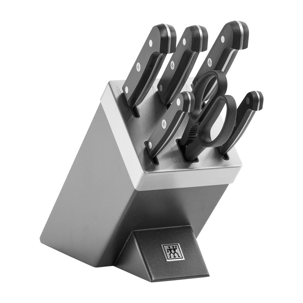 Zwilling Gourmet knife set with stainless steel block - set of 7 pieces