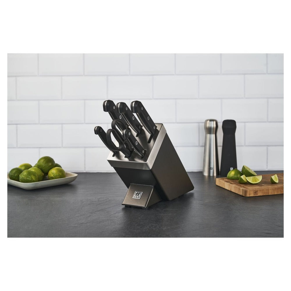 Zwilling Gourmet knife set with stainless steel block - set of 7 pieces