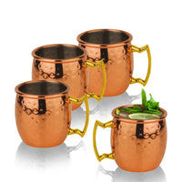 6 Cl Paderno Moscow Mule Mug In Stainless Steel Set of 4 Pcs