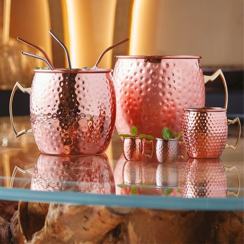 6 Cl Paderno Moscow Mule Mug In Stainless Steel Set of 4 Pcs
