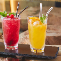 21.5 cm Paderno 8 mm reusable glass straws set of 8