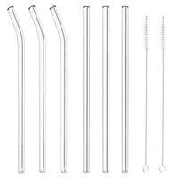 21,5 cm Paderno herbruikbare glazen rietjes 10 mm set 8 st