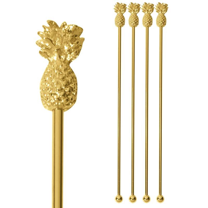20 Cm Paderno Bar Happy Hour Bar-Löffel Ananas aus Edelstahl Set mit 4 Stk