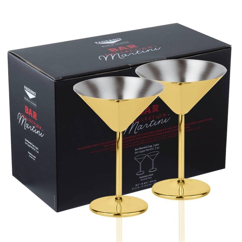 20 5 Cl Paderno Calici Margarita In Acciaio Inox Set 2 Pz