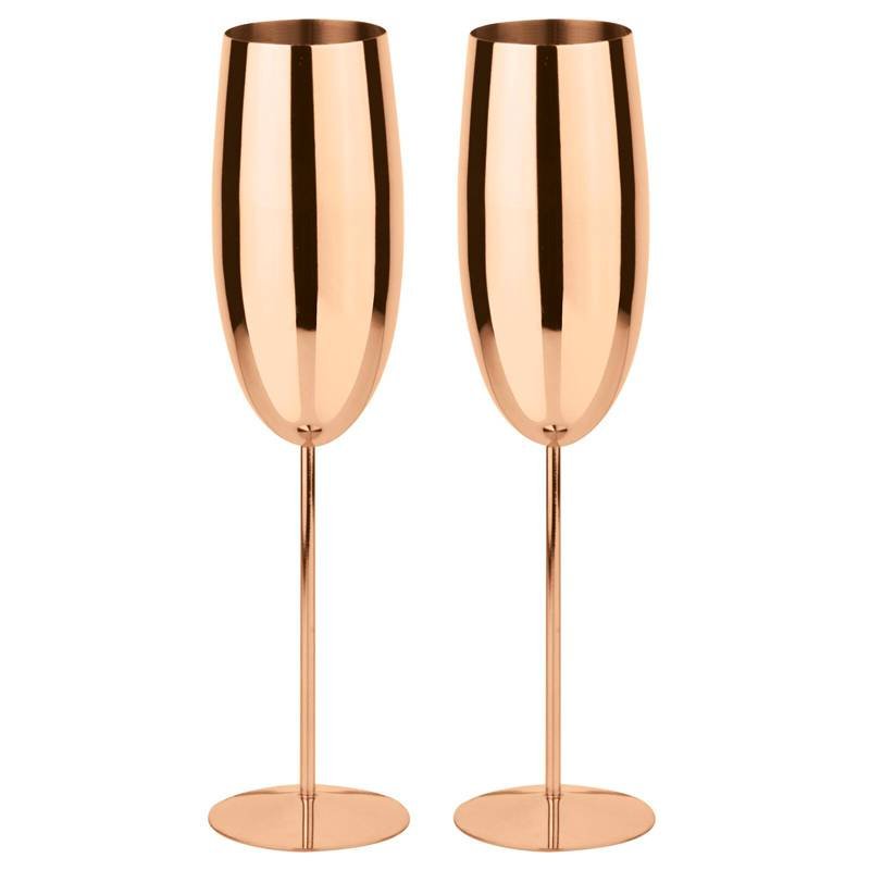 27 5 Cl Paderno Flûtes En Acier Inoxydable Lot de 2 Pièces