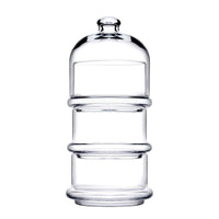 12 Cm Pasabahce Patisserie Stackable Dome Cups in Glass Set of 3 Pieces