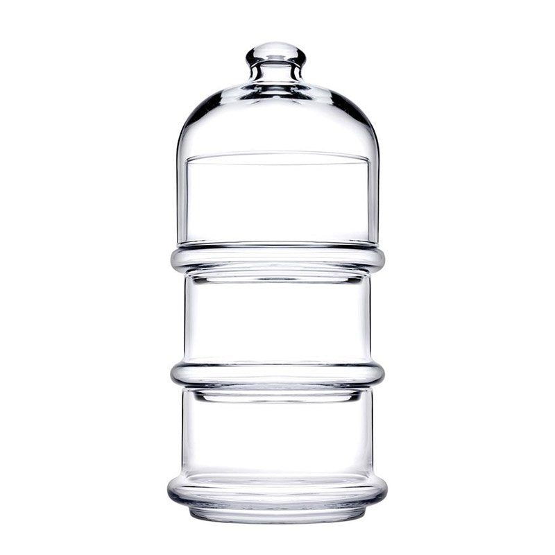 12 Cm Pasabahce Patisserie Stackable Dome Cups in Glass Set of 3 Pieces