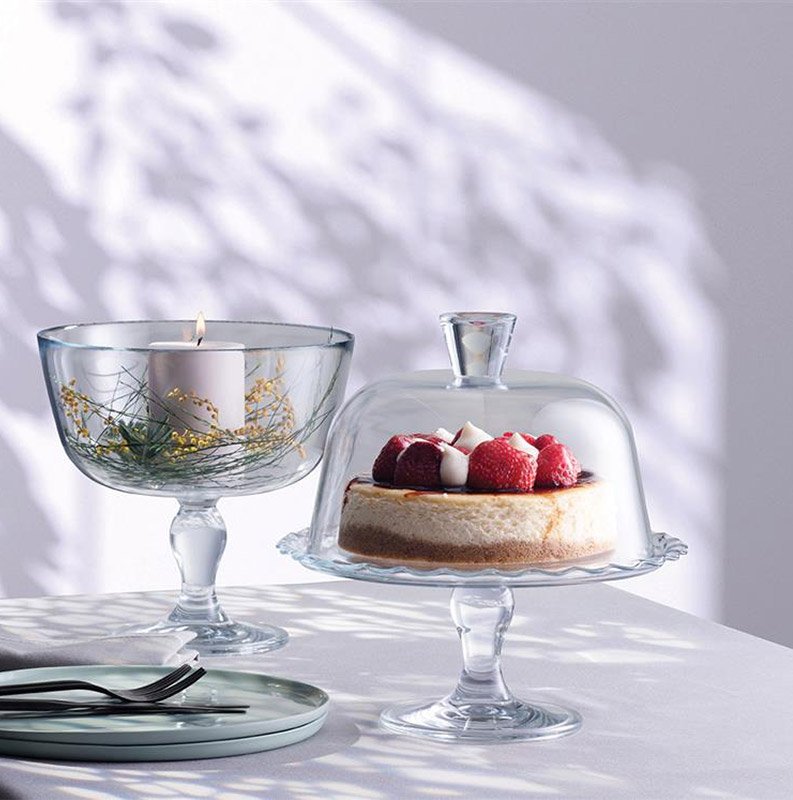 26 Cm Pasabahce Petite Patisserie présentoir gâteau avec cloche
