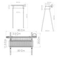 Tecnoroast 20 Single Parrilla de Carbón con Giraspiedini Automático