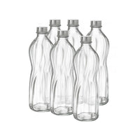 1 Litro Bormioli Rocco Aqua Waterfles van glas Set van 6 stuks