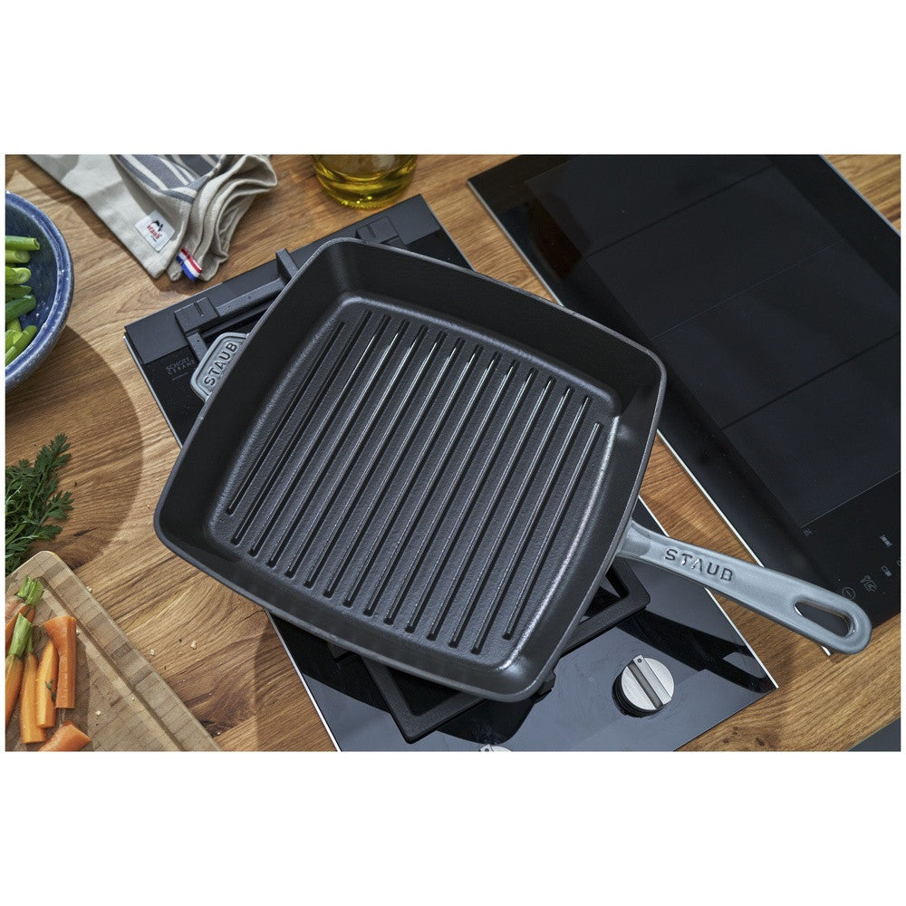 30 cm - Staub Grill Pans Bistecchiera Quadrata In Ghisa