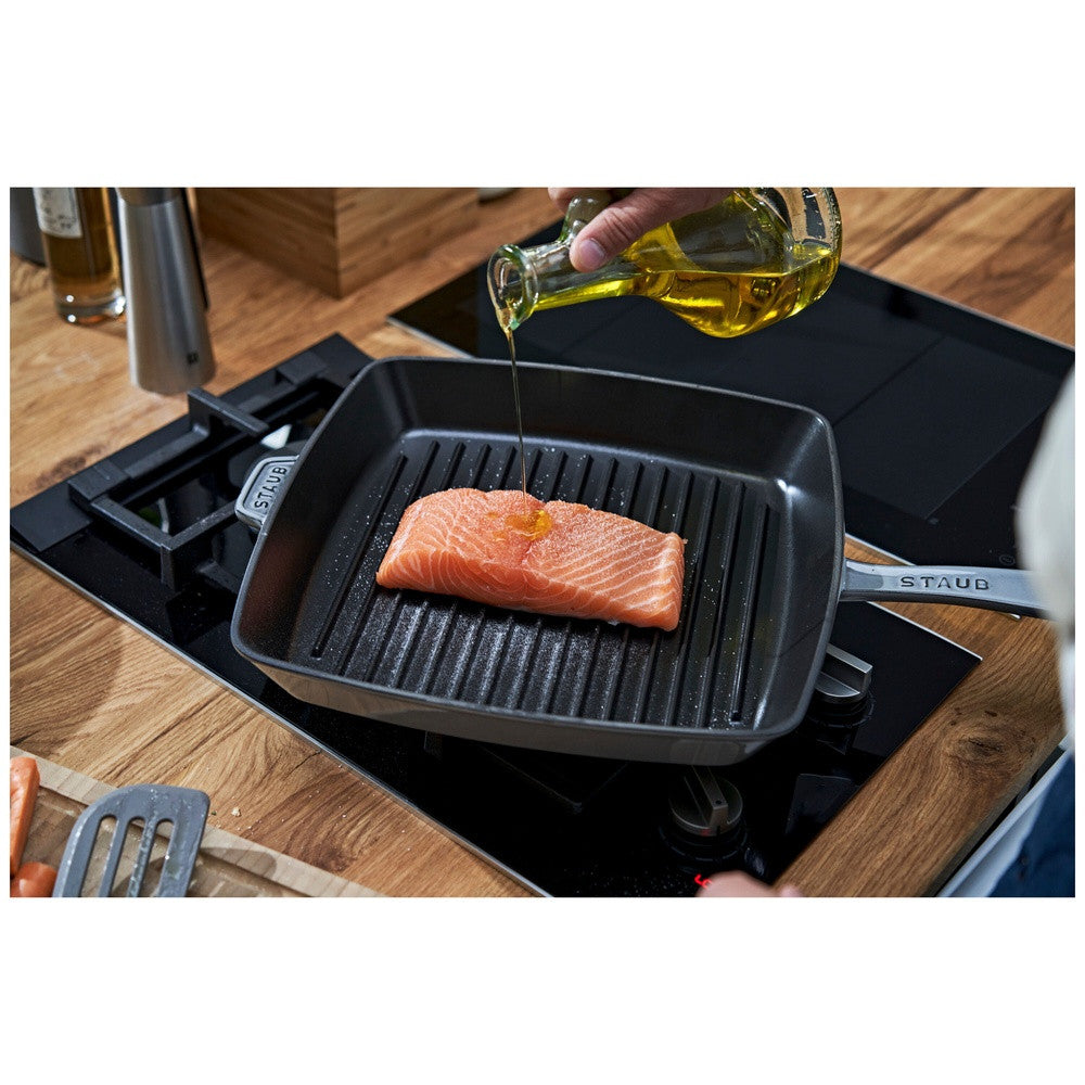 30 cm - Staub Grill Pans Bistecchiera Quadrata In Ghisa