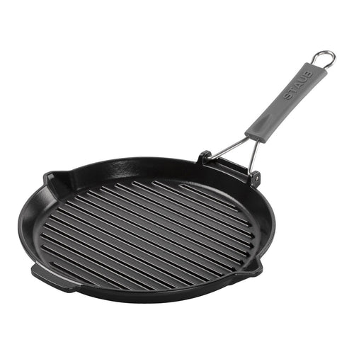 28 cm - Staub Grill Pans Bistecchiera Rotonda In Ghisa