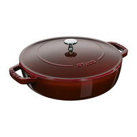 24 cm - Staub Braisers Tegame Basso Chistera Rotondo In Ghisa