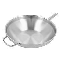 Demeyere Apollo flat-bottom wok in 18/10 stainless steel