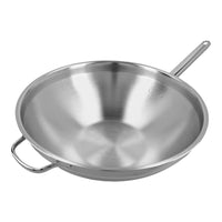 Demeyere Apollo flat-bottom wok in 18/10 stainless steel