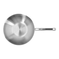 Demeyere Apollo flat-bottom wok in 18/10 stainless steel