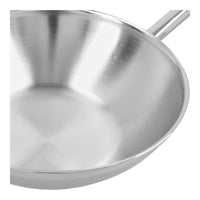 Demeyere Apollo flat-bottom wok in 18/10 stainless steel