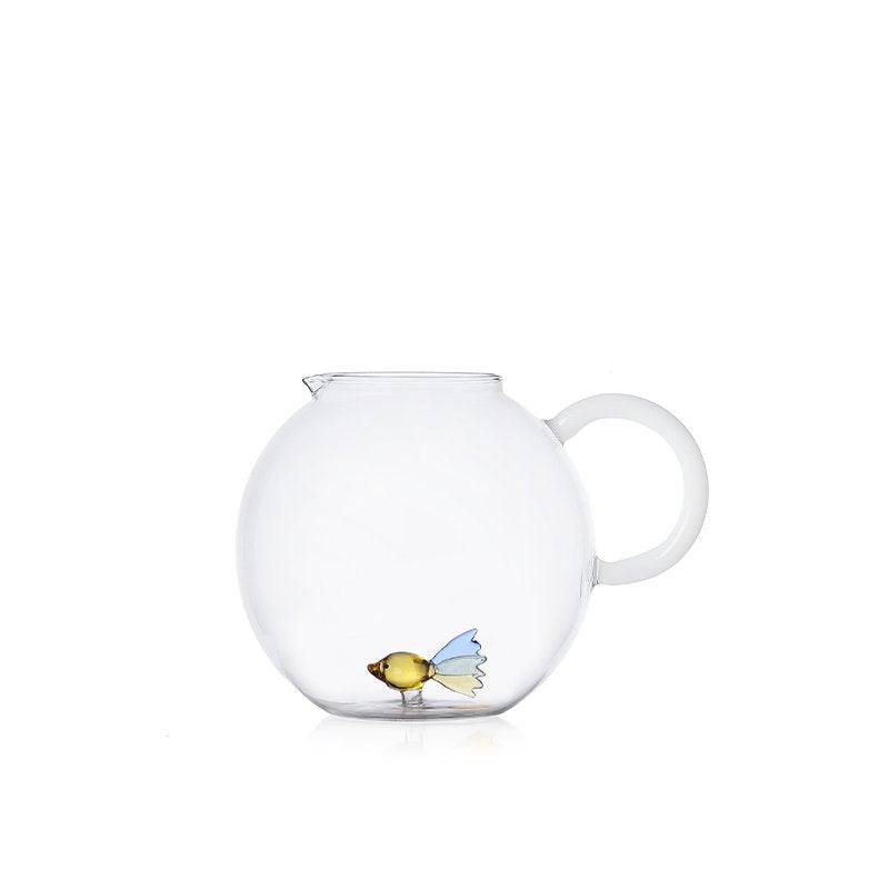 240 Cl Ichendorf Animal Farm Pichet Poisson En Verre Borosilicate