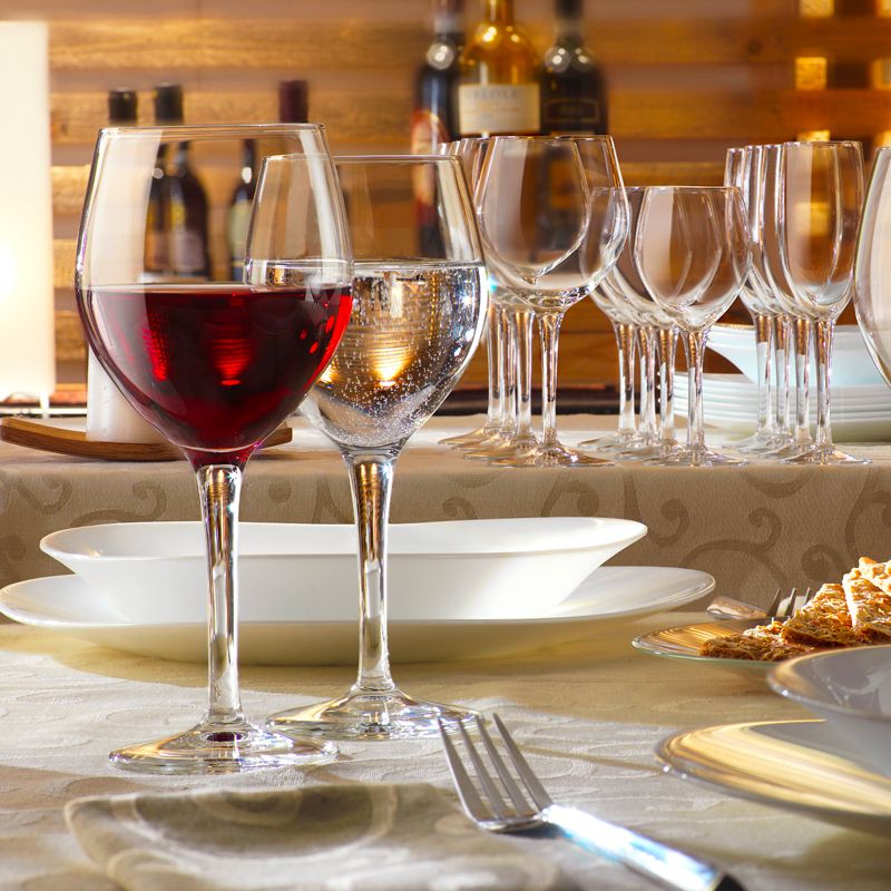 34 8 Cl Bormioli Rocco Milano Verre à Vin Rouge en Verre Trempé - Lot de 12 Pièces