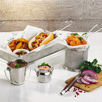 9 Cm Paderno Tableware Buffet And Display Snack-Eimer aus Edelstahl