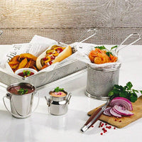 9 Cm Paderno Tableware Buffet And Display Snackkorb aus Edelstahl