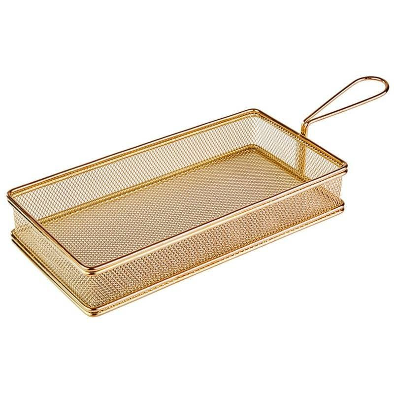 26X13 Cm Paderno Tableware Buffet And Display Panier Rectangulaire À Snacks En Acier Inoxydable