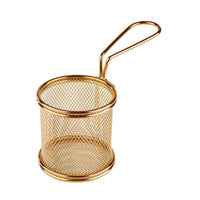 8 Cm Paderno Tableware Buffet And Display Cestello Porta Snack Rotondo In Acciaio Inox