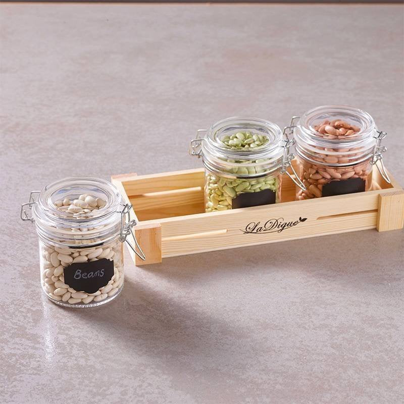 10 Cl Paderno Happy Hour Pots Apéritif Avec Support Plateau En Bois Set 4 Pcs