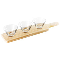 14 7 Cl Paderno Happy Hour Coupes Apéritif Rectangulaires Avec Pots Set 4 Pcs