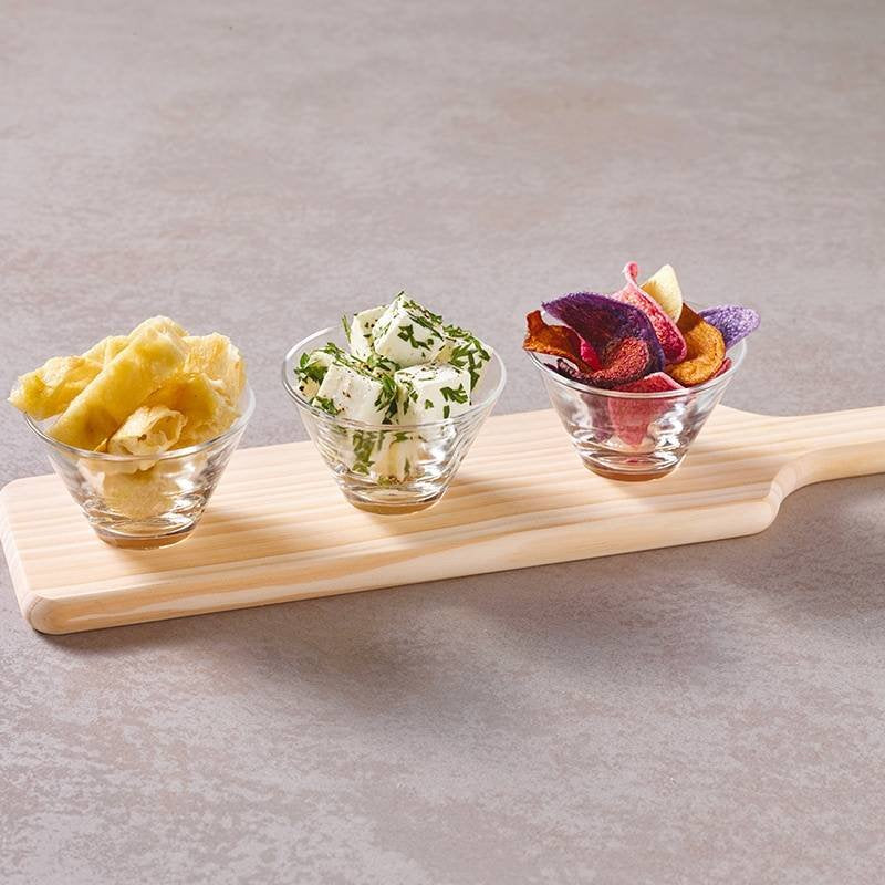 14 7 Cl Paderno Happy Hour Coupes Apéritif Rectangulaires Avec Pots Set 4 Pcs
