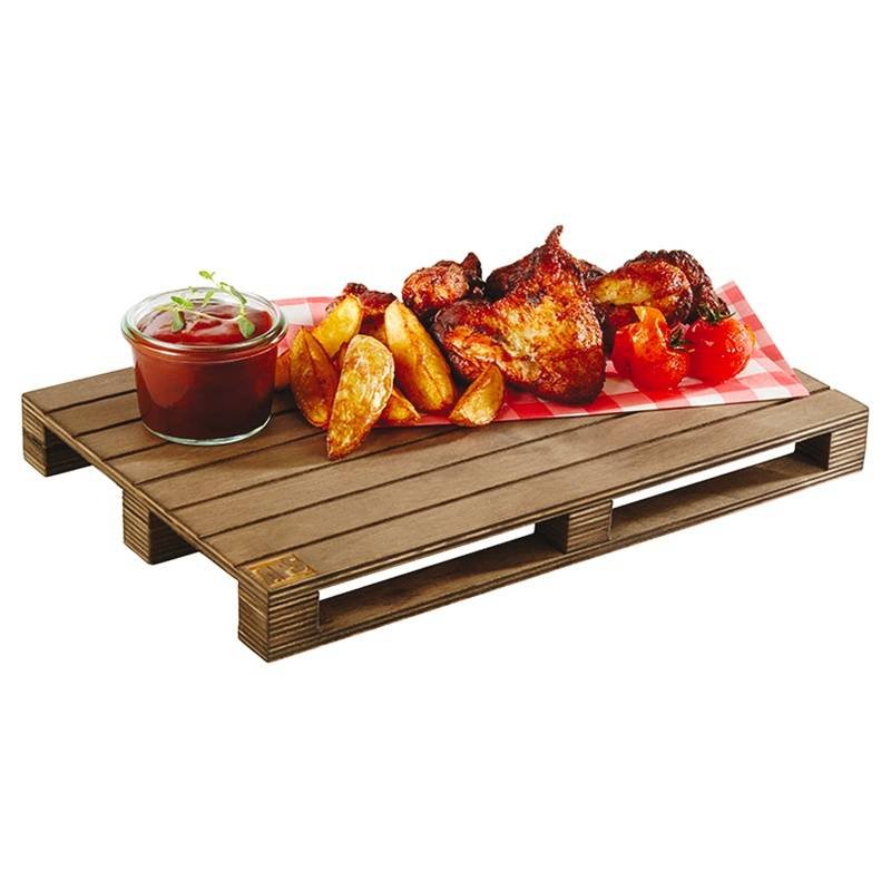 30X20 Cm Paderno Tableware Buffet And Display Mini Plateau en Bois de Bouleau