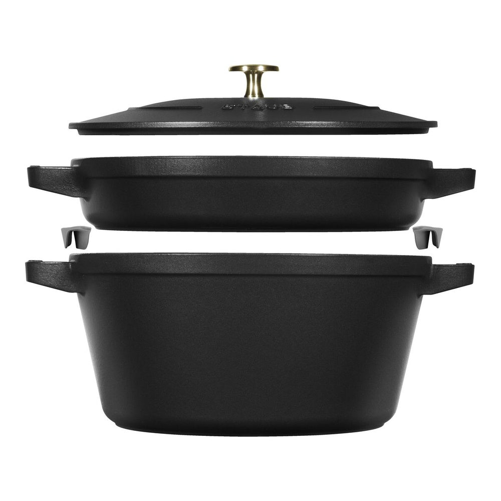 24 cm - Staub Set Pentole Impilabili In Ghisa Smaltata - Set 2 Pz