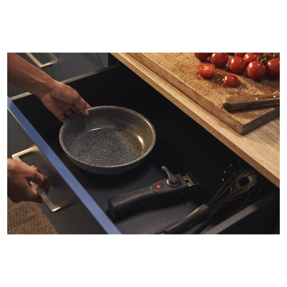 Ballarini Torre hoge taps anti-aanbak keramische pan in aluminium zonder handgreep