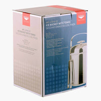 14 x H 22 cm Paderno stainless steel ice bucket with tongs