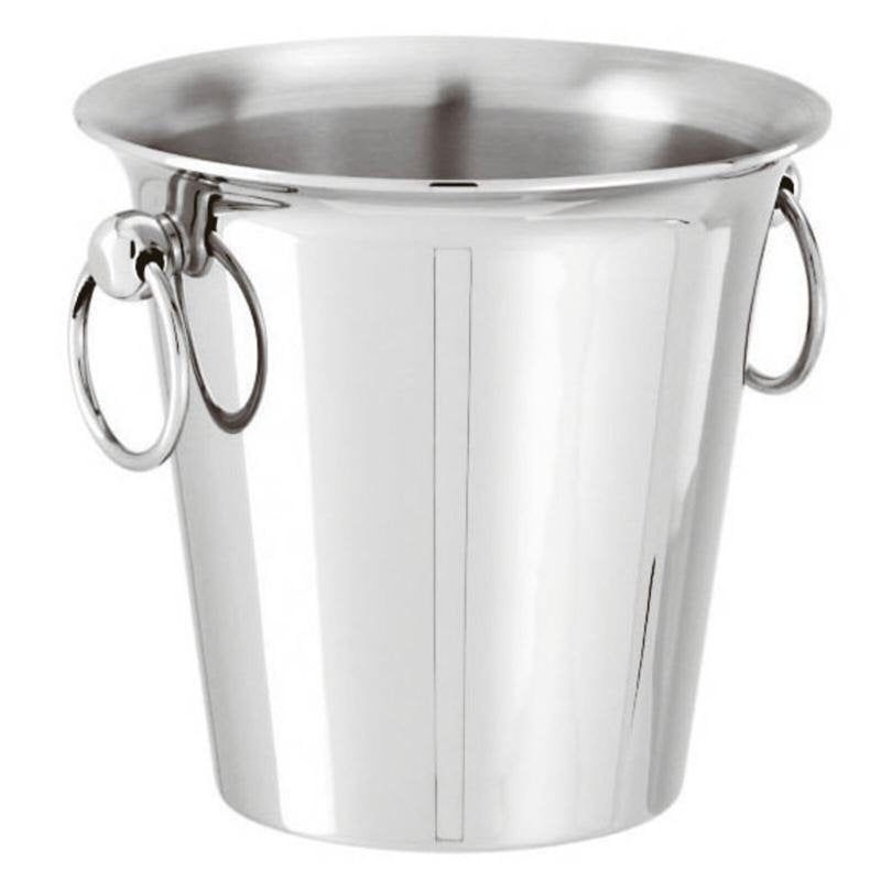 12 5 X H 13Cm Paderno Cubo de Hielo En Acero Inoxidable Con Maniglie