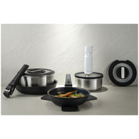 Zwilling Unlock Ceramic Titanium stapelbare pannenset met afneembare handgreep in aluminium - set 4 stuks