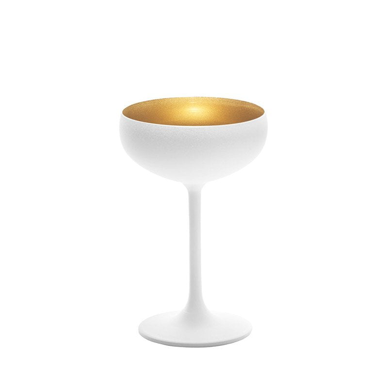 23 Cl Stolzle Lausitz Olympic Champagne Coupe In Glas Set van 6 Stuks