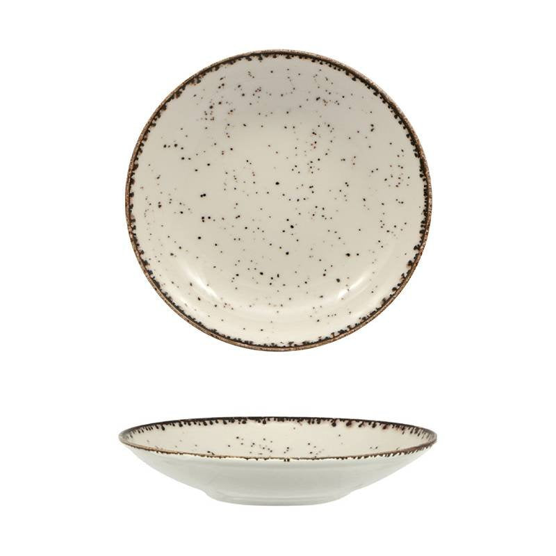 30 Cm Lioness Cromya Cream Assiette Creuse en Porcelaine