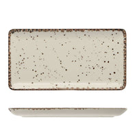 27X14 Cm Lioness Cromya Cream Rectangular Serving Tray In Porcelain